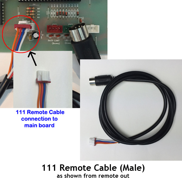 111 Remote Cable - From Main Board Out